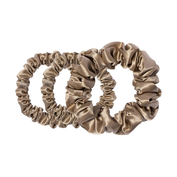 Back to Basics - Light Brown Pure Silk Scrunchie Set