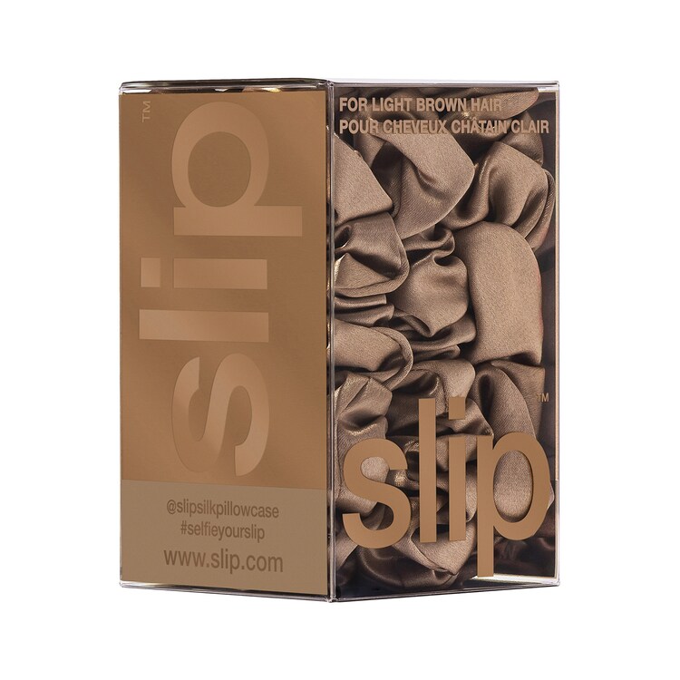 Back to Basics - Light Brown Pure Silk Scrunchie Set