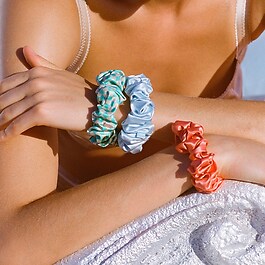 3 slip pure silk large scrunchies - Elastici Large Slip in pura seta