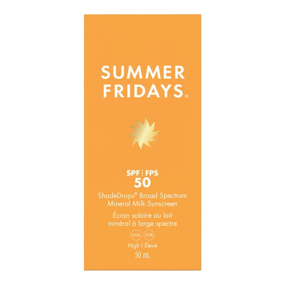 ShadeDrops Broad Spectrum &ndash; Lait Solaire Min&eacute;ral SPF 50, SUMMER FRIDAYS