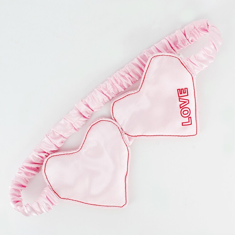 Day dreaming - Masque de sommeil en forme de coeur en satin 