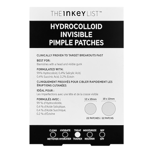 THE INKEY LIST - Hydrocolloid Invisible Pimple Patches – Náplasti proti pupínkům