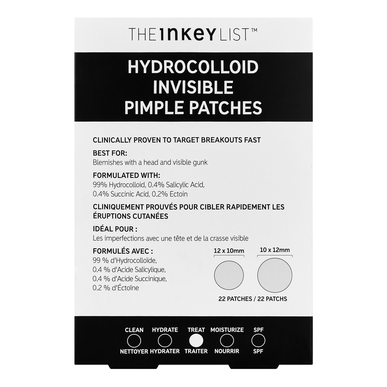 THE INKEY LIST - Hydrocolloid Invisible Pimple Patches – Náplasti proti pupínkům