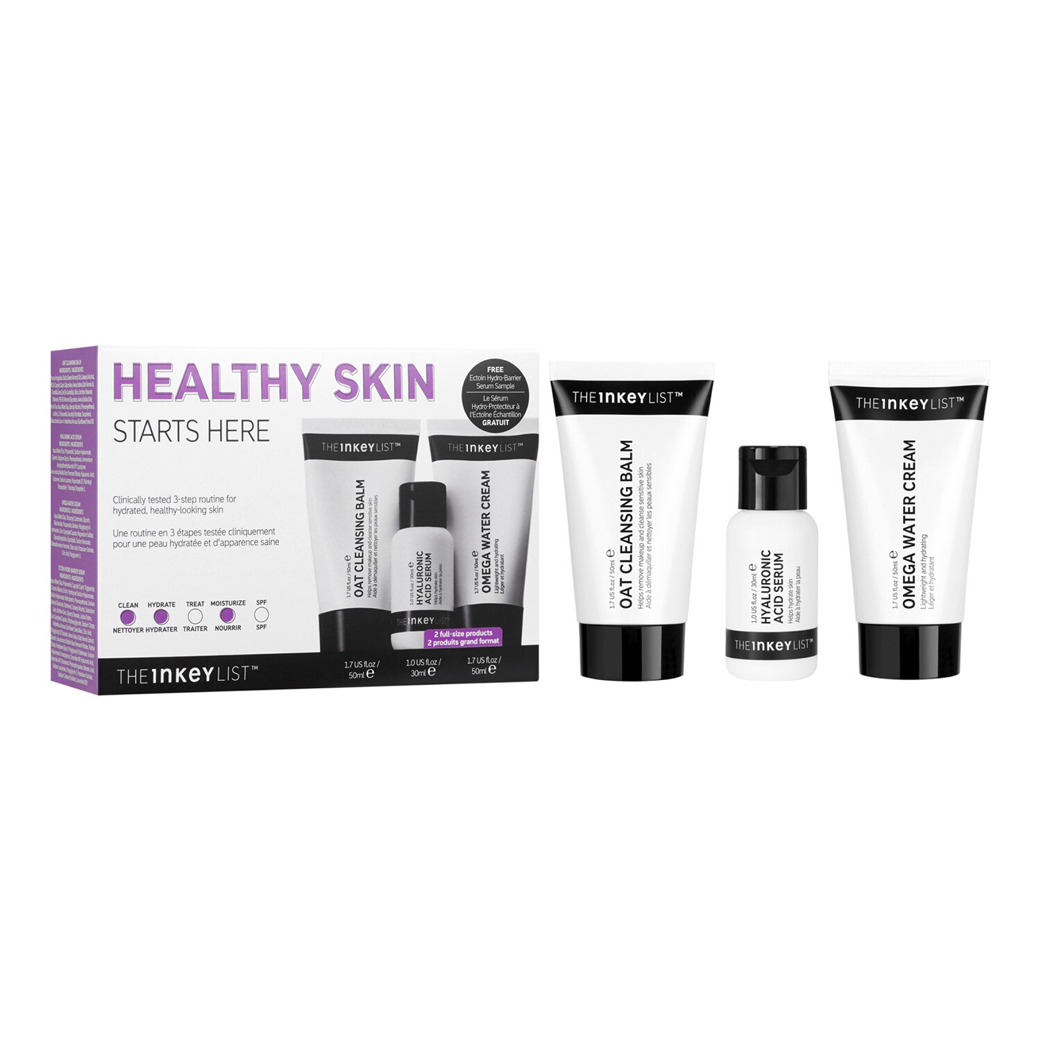 THE INKEY LIST - Healthy Skin Starts Here – Sada hydratační péče o pleť