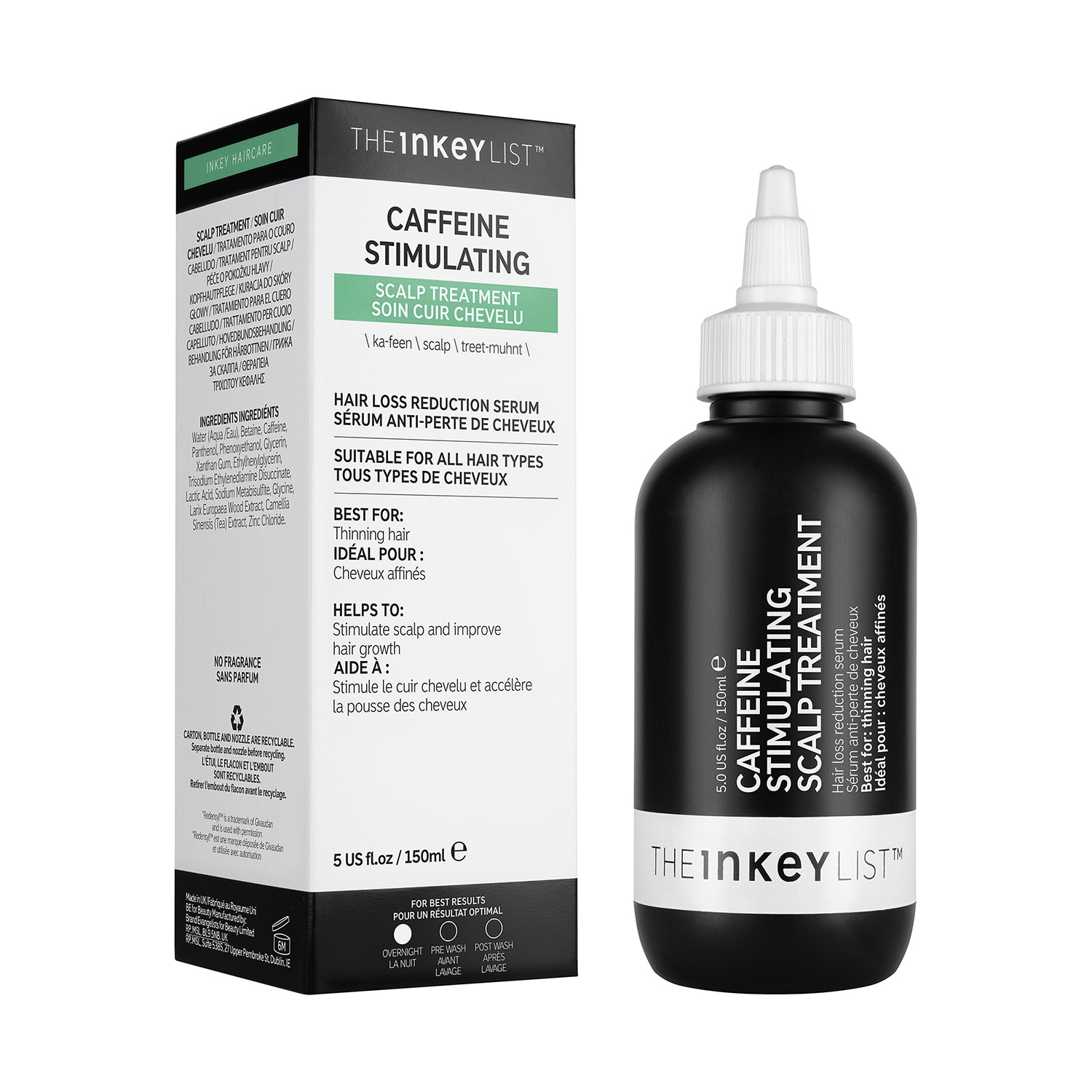 Tratament de stimulare a scalpului cu cafeina | The Inkey List