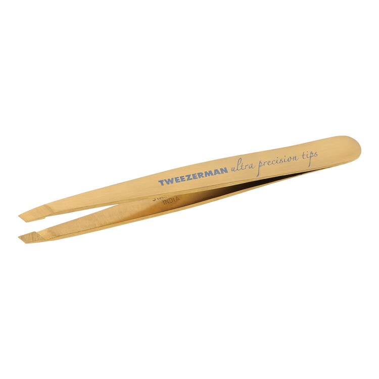 Ultra Precision Slant Tweezer - snedställd pincett, guld