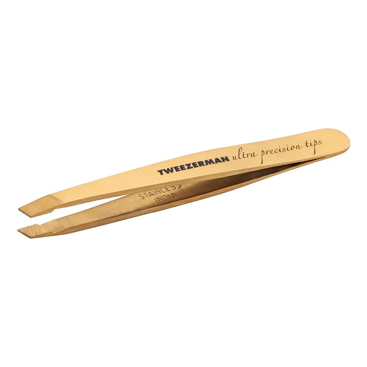 Ultra Precision Mini Slant Tweezer - Slant Mini Tweezer, guld