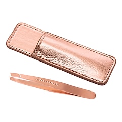 Mini Schräge Pinzette mit Etui, TWEEZERMAN