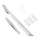 Mini Slant Tweezer & Brow Razor Set - Sølv