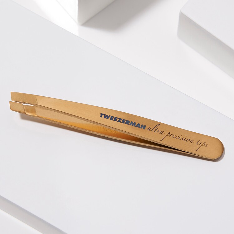 Ultra Precision Mini Slant Tweezer - Slant Mini Tweezer, guld