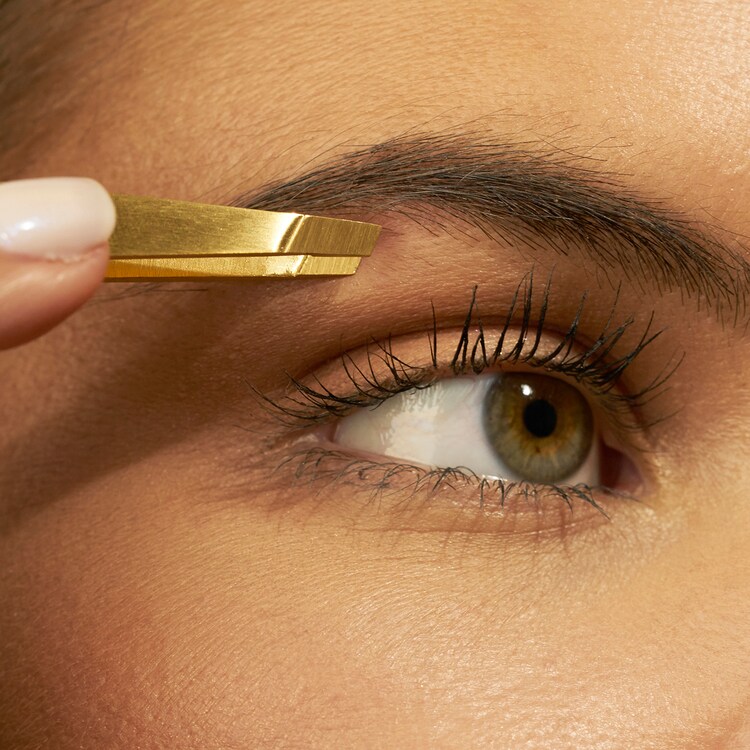 Ultra Precision Mini Slant Tweezer - Slant Mini Tweezer, guld