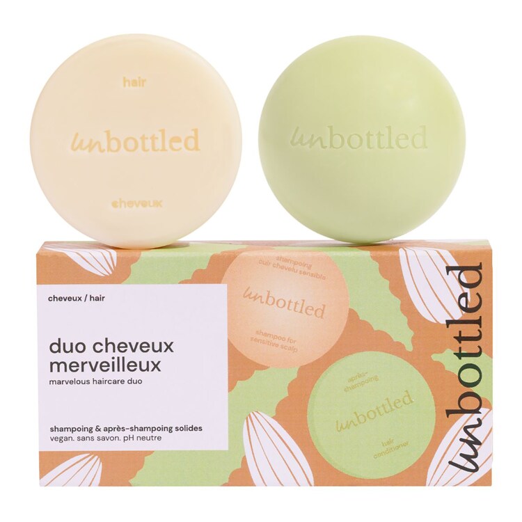 Duo für wunderschönes Haar - festes Shampoo und Conditioner
