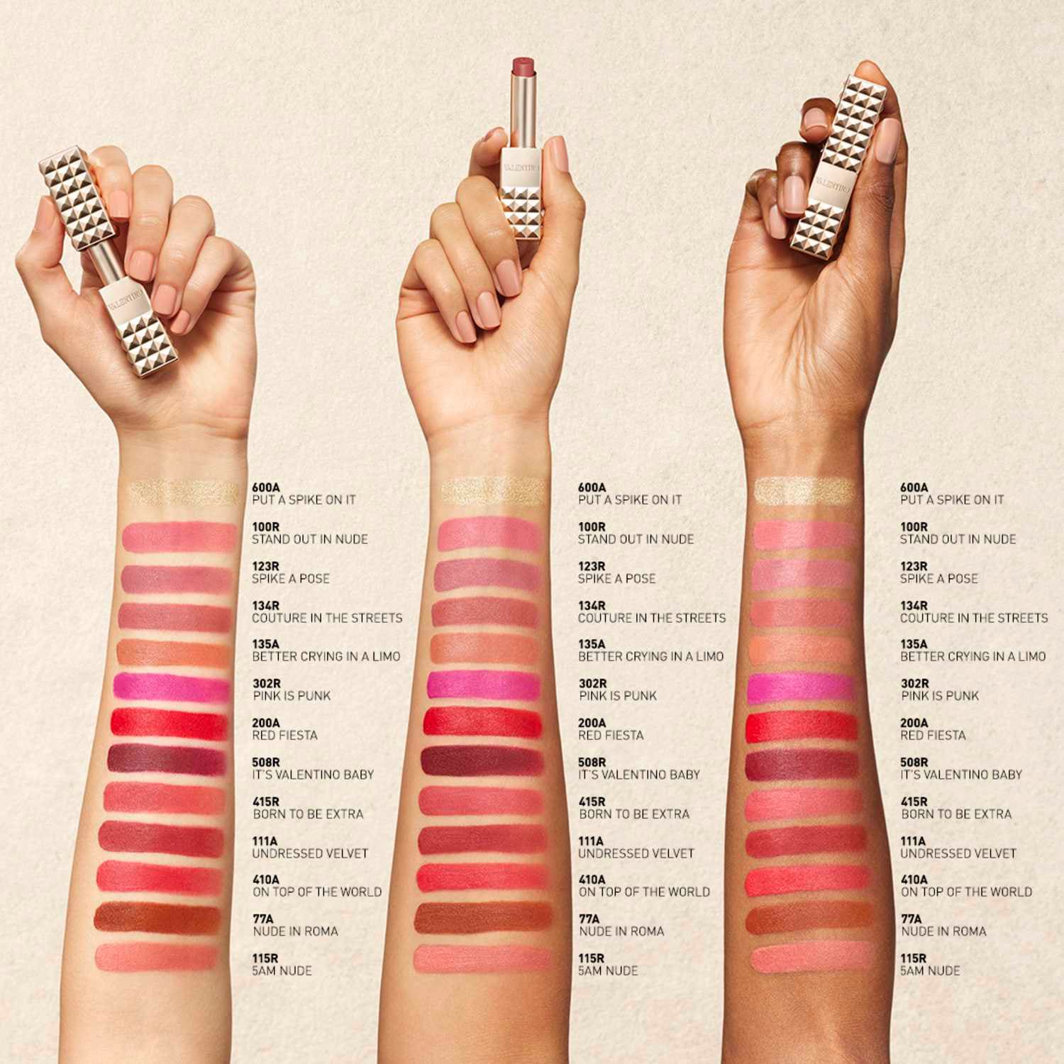 SPIKE VALENTINO MATTE 123R本体、100Rレフィル Spike Valentino - Ruj de buze mat | Valentino ≡ SEPHORA