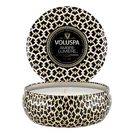 Maison Noir Ambre Lumiere 3 Wick Tin Candle - Świeca 
