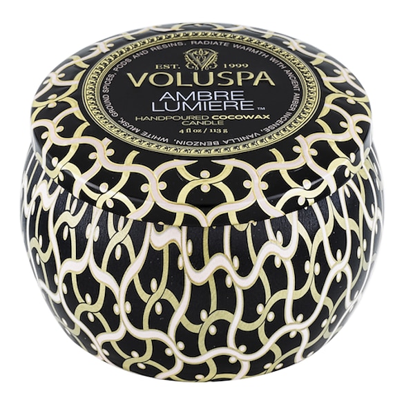 Maison Noir Ambre Lumiere Mini Tin Candle - Świeca , VOLUSPA