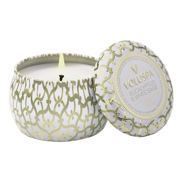 Maison Blanc Eucalyptus & White Sage Mini Tin Candle - Świeca , VOLUSPA