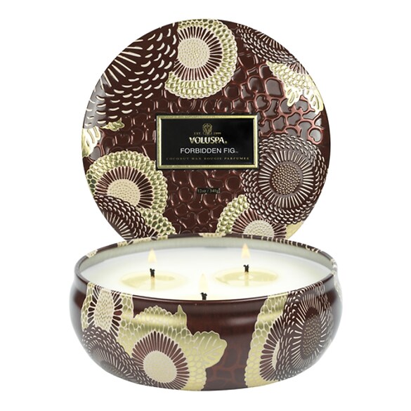 Japonica Forbidden Fig 3 Wick Tin Candle - Świeca , VOLUSPA
