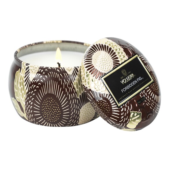 Japonica Forbidden Fig Mini Tin Candle - Świeca , VOLUSPA