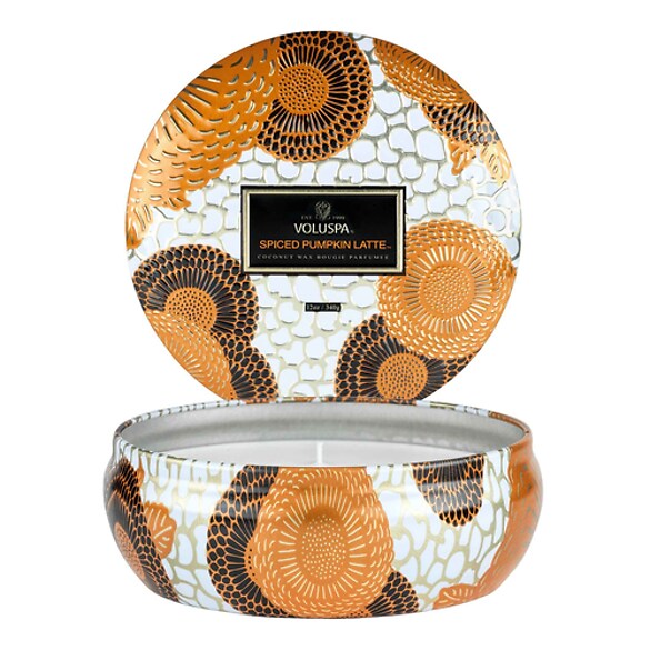 Japonica Spiced Pumkin Latte 3 Wick Tin Candle - Świeca , VOLUSPA