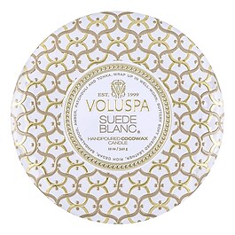 Maison Blanc Suede Blanc 3 Wick Tin Candle - Świeca 