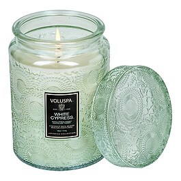 Japonica White Cypress Large Jar Candle - Svíčka