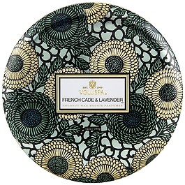 Japonica French Cade Lavender 3 Wick Tin Candle - Świeca