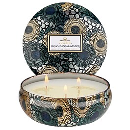 Japonica French Cade Lavender 3 Wick Tin Candle - Świeca