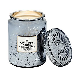 Vermeil Makassar Ebony & Peach Large Jar Candle - Świeca 