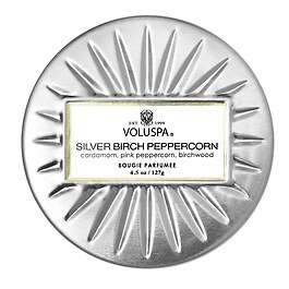 Vermeil Silver Birch Peppercorn Mini Tin Candle - Świeca 