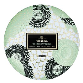 Japonica White Cypress 3 Wick Tin Candle - Świeca 