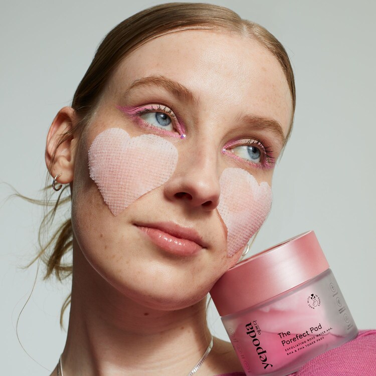 The Porefect Pad - Discos tonificantes esfoliantes, água de rosas, AHA, BHA, PHA
