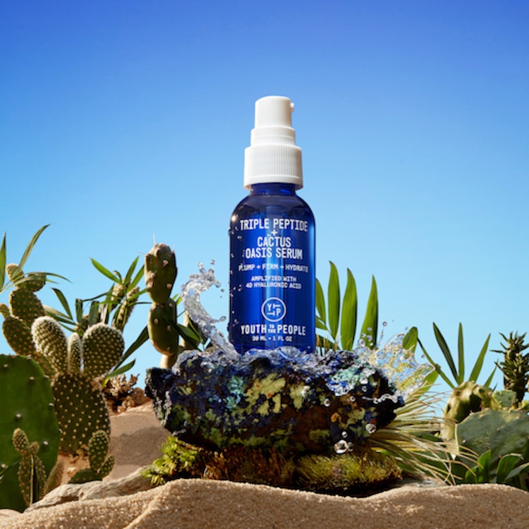 Triple Peptide + Cactus Oasis Serum - Sérum visage et cou hydratant