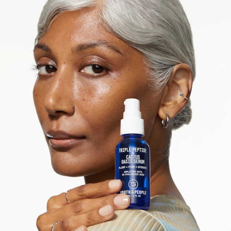 Triple Peptide + Cactus Oasis Serum - Sérum visage et cou hydratant