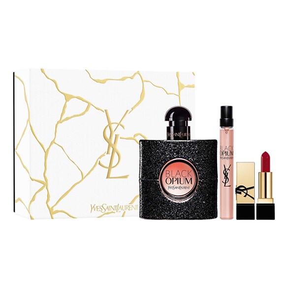 Black Opium & Rouge pur Couture - Set cadou apa de parfum femei & ruj, Yves Saint Laurent