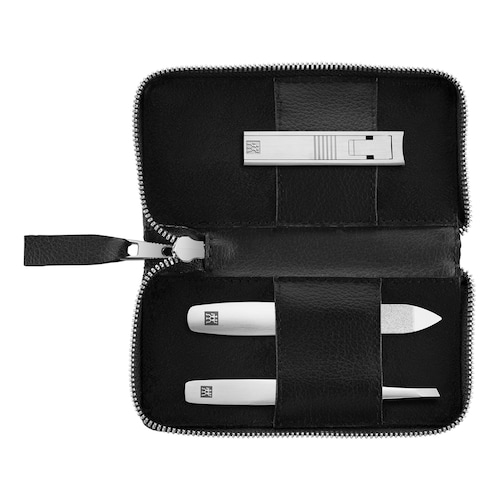 Zwilling Beauty - Maniküre Pediküre Set 3tlg. - Mit Kompakt-nagelknipser - vegan, Schwarz