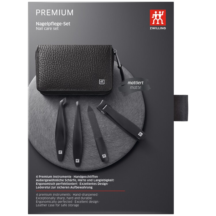 Maniküre Pediküre Set 4tlg - mit Nagelknipser