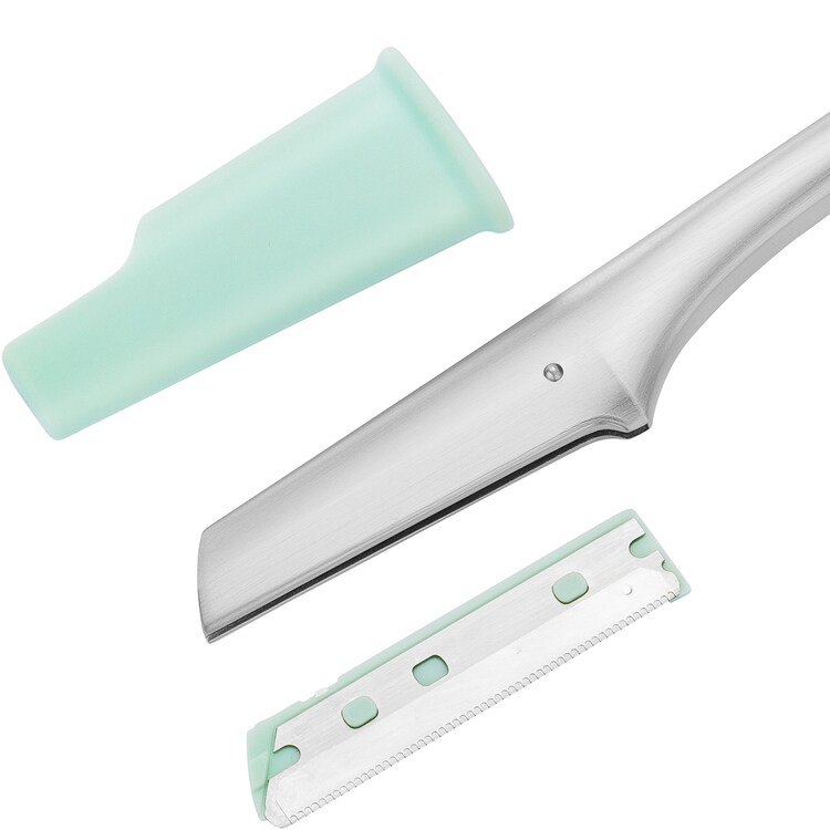 Gesichtshaar-Rasierer, Edelstahl mattiert