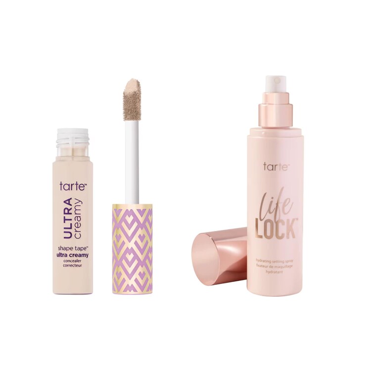 Shape Tape Creamy Concealer + Life Lock Setting Spray