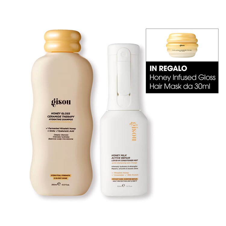 Honey Milk Active Repair Leave-in + Honey Infused Hydrating Shampoo 250ml