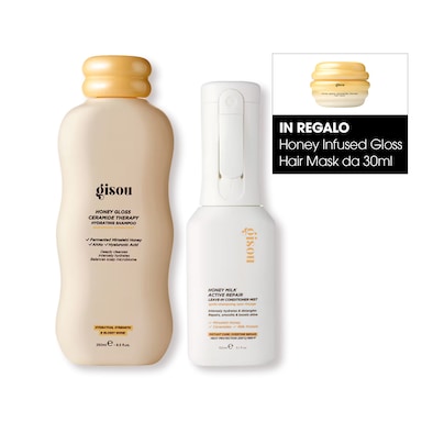 GISOU - Honey Milk Active Repair Leave-in + Honey Infused Hydrating Shampoo 250ml
