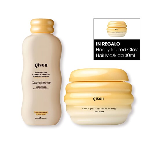 GISOU - Honey Infused Hydrating Shampoo 250ml + Honey Infused Gloss Hair Mask 230ml
