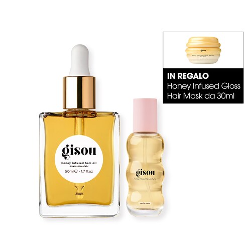 GISOU - Honey Infused Hair Oil 50 ml + Honey Infused Vanilla Glaze Hair Perfume