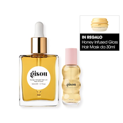 GISOU - Honey Infused Hair Oil 50 ml + Honey Infused Vanilla Glaze Hair Perfume