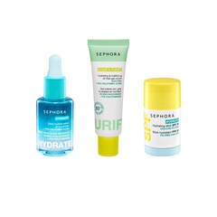 Oily skin care routine with SPF stick, Sephora Collection