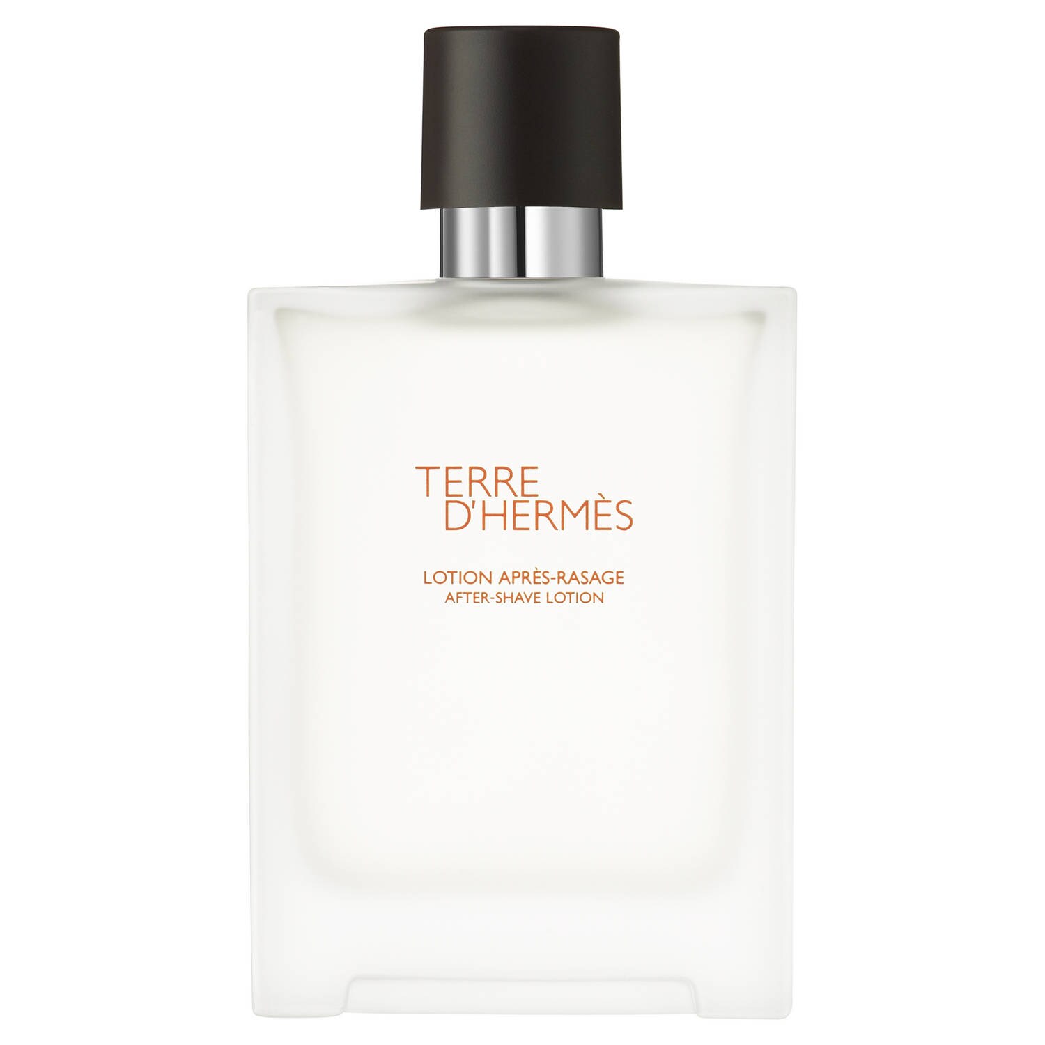 Voda po holení HERMÈS v elegantním skleněném lahvičce s tmavě hnědou barvou