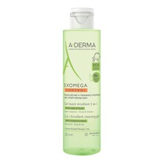 Exomega - Gel Lavant Emollient 2 En 1 Anti-Grattage, A-DERMA