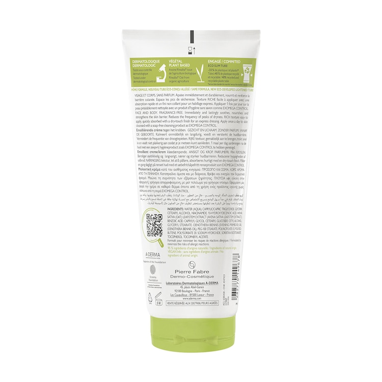 Exomega Control - Crème Emolliente Anti-Grattage