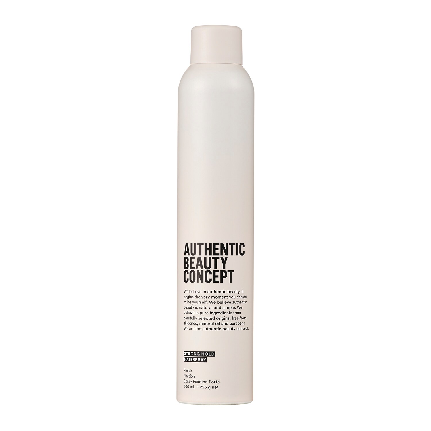 AUTHENTIC BEAUTY CONCEPT - Strong Hold Hairspray - Rychleschnoucí, dlouhotrvající ultra jemný lak na vlasy