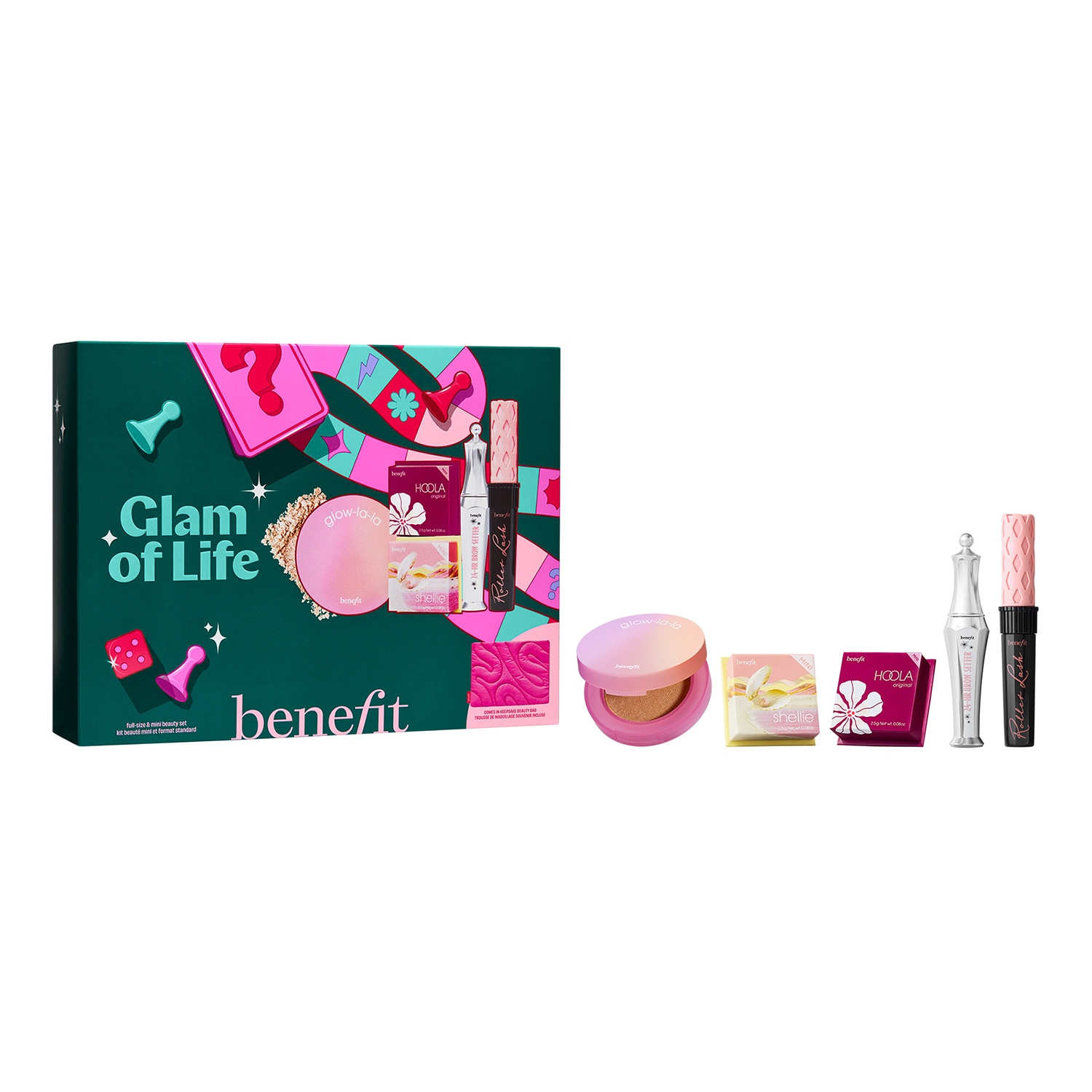Glam of Life Mascara, Brow and Cheek 5-piece Makeup