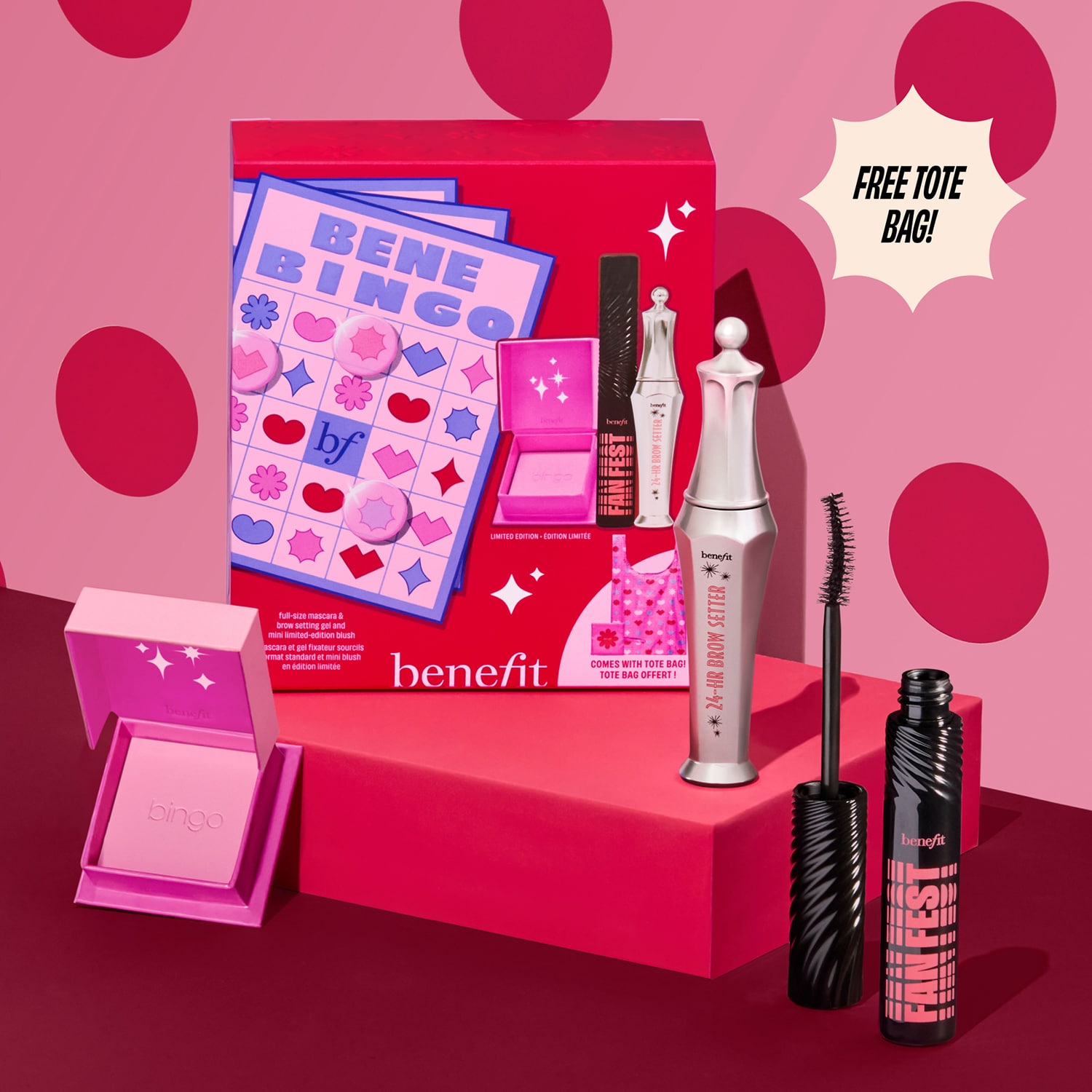 Benebingo Mascara, Brow and Limited Edition Blush Makeup